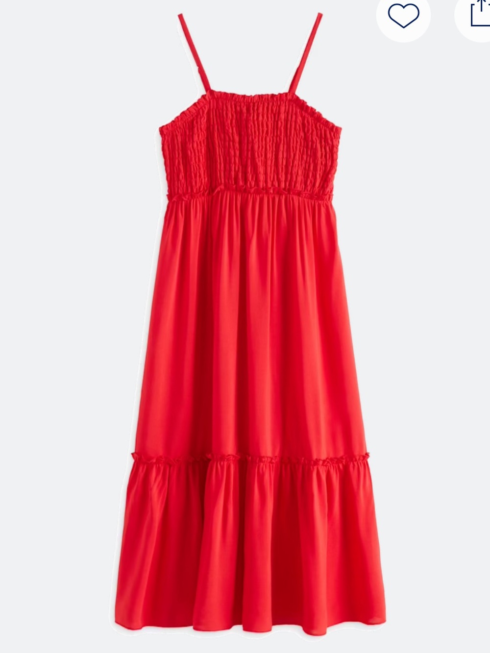 Girl red maxi dress